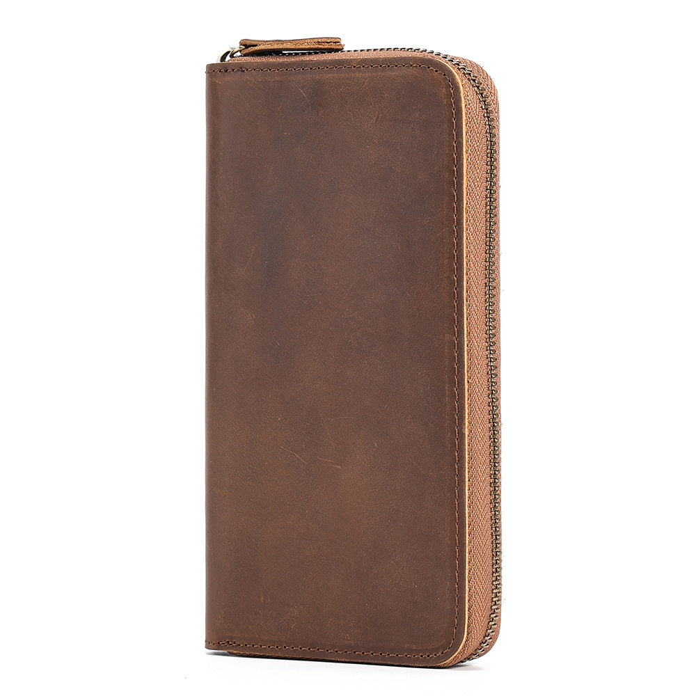 Genuine Leather RFID-Blocking Long Wallet