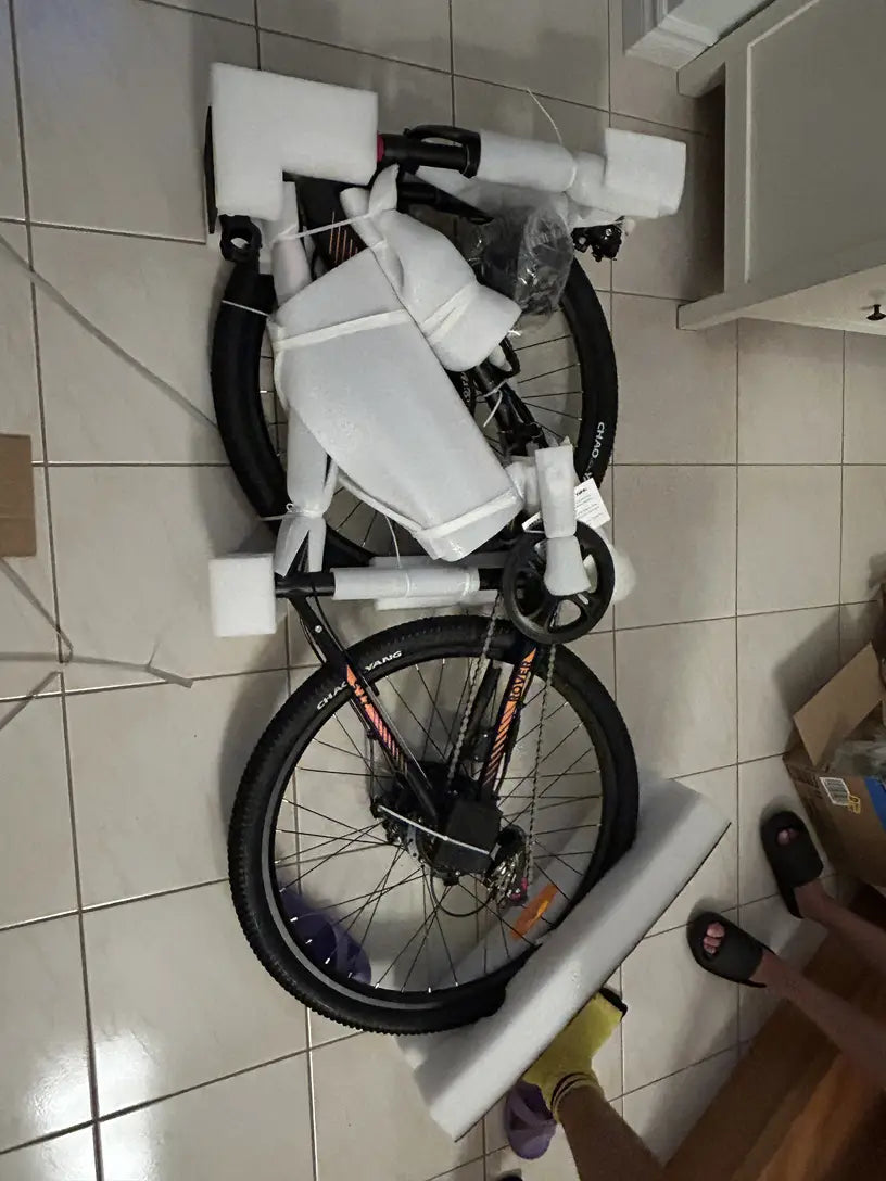 Customer photo for 350W 20in City Electric Bike, 40km Range, 21-Speed Gears, Mechanical Disc Brakes
