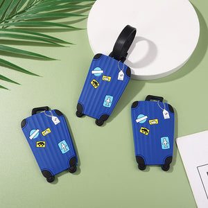 Pack of 5 PVC Soft Rubber Luggage Tags